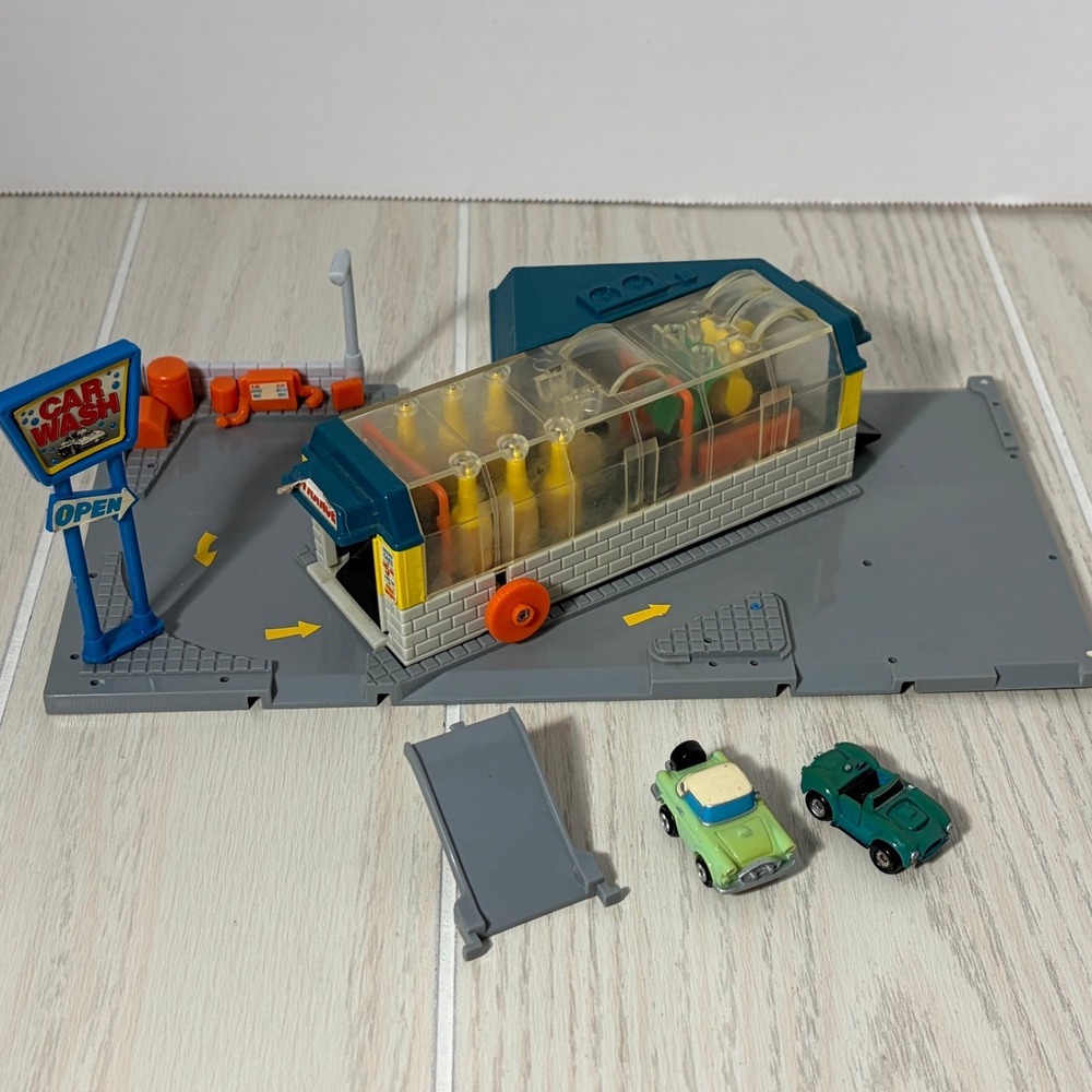Galoob Micro Machines Car Wash City Playset 1989 Vintage Toy Parts INCOMPLETE